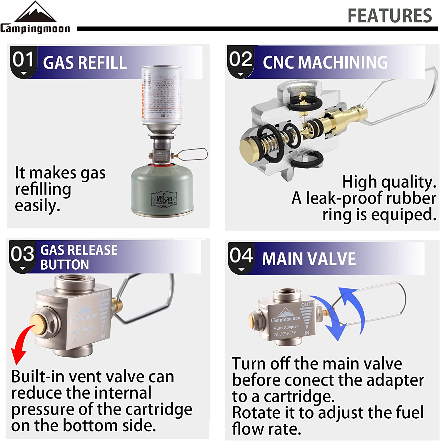 Gas Stove Adapter Gas Save wit - Camping Cooking Butane 评论和价格