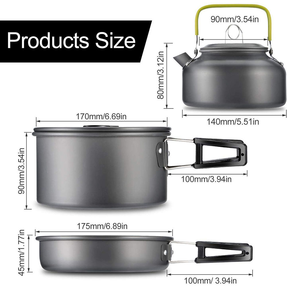 Outdoor Camping Cookware Set M - Camping Cooking Gear 评论和价格