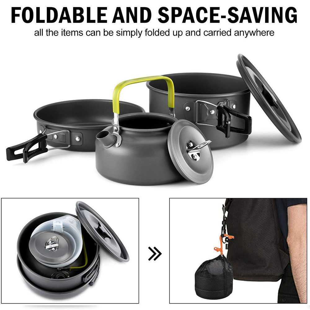Outdoor Camping Cookware Set M - Camping Cooking Gear 评论和价格