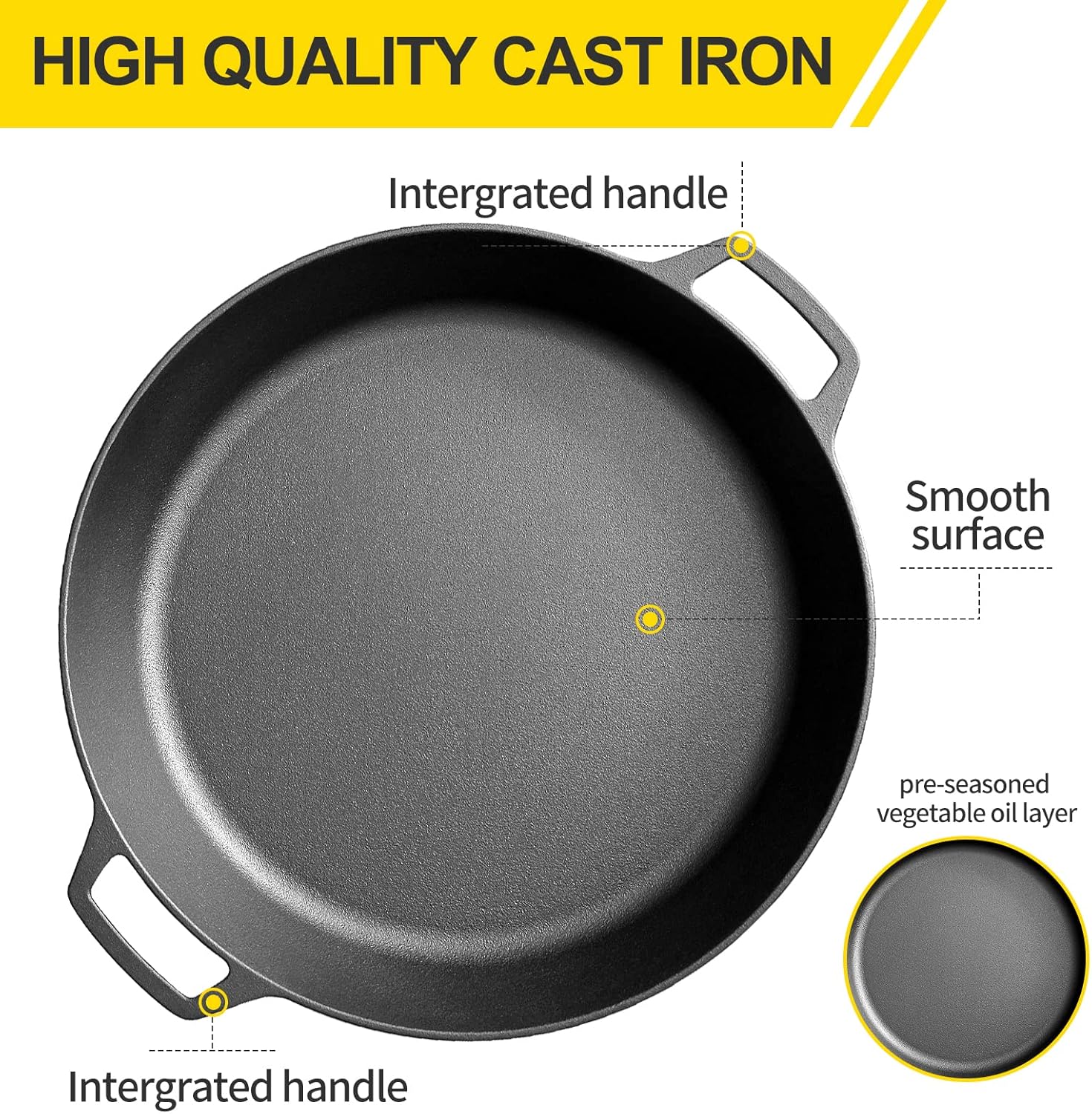 Dual Handle Outdoor Camping Fr - Skillet Cast Iron Camp 评论和价格