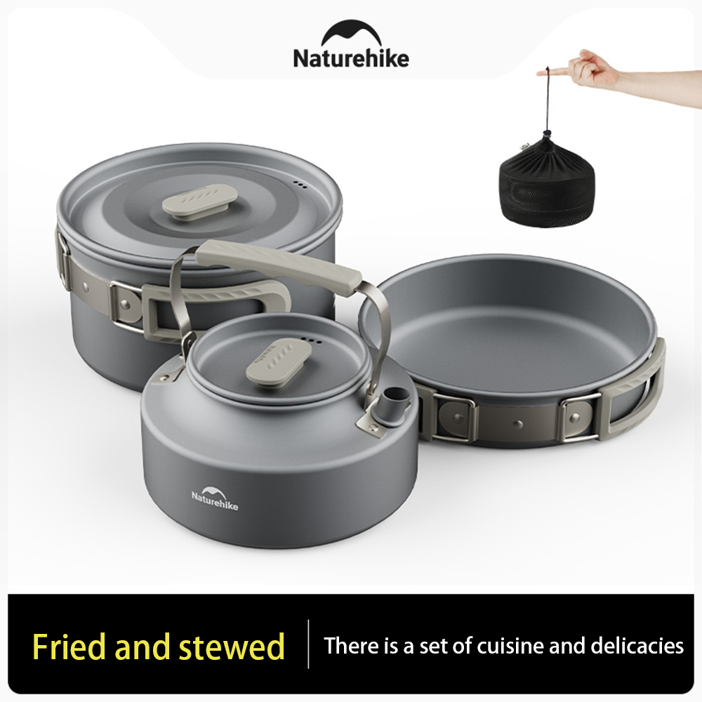 Naturehike Outdoor Pot Set,Cam - Camping Cooking Set Stainless Steel 评论和价格
