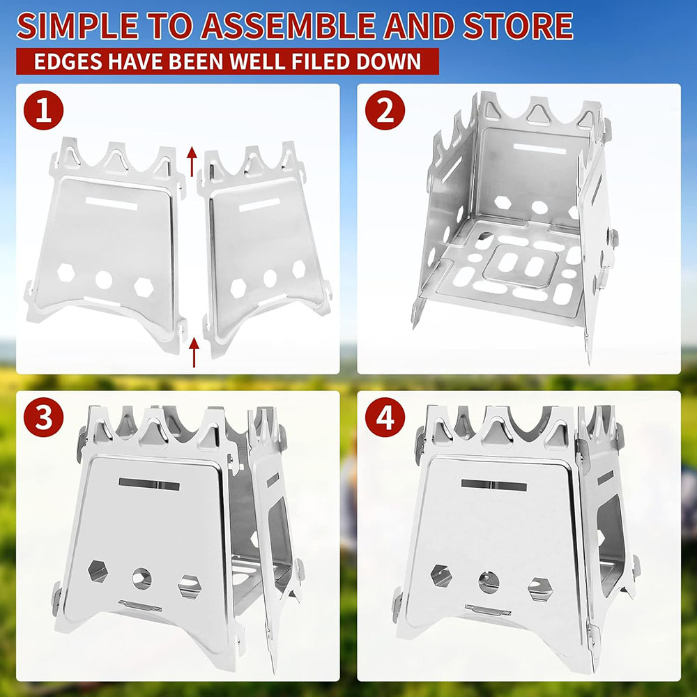 Portable Camping Wood Stove wi - Camping Cooking System 评论和价格