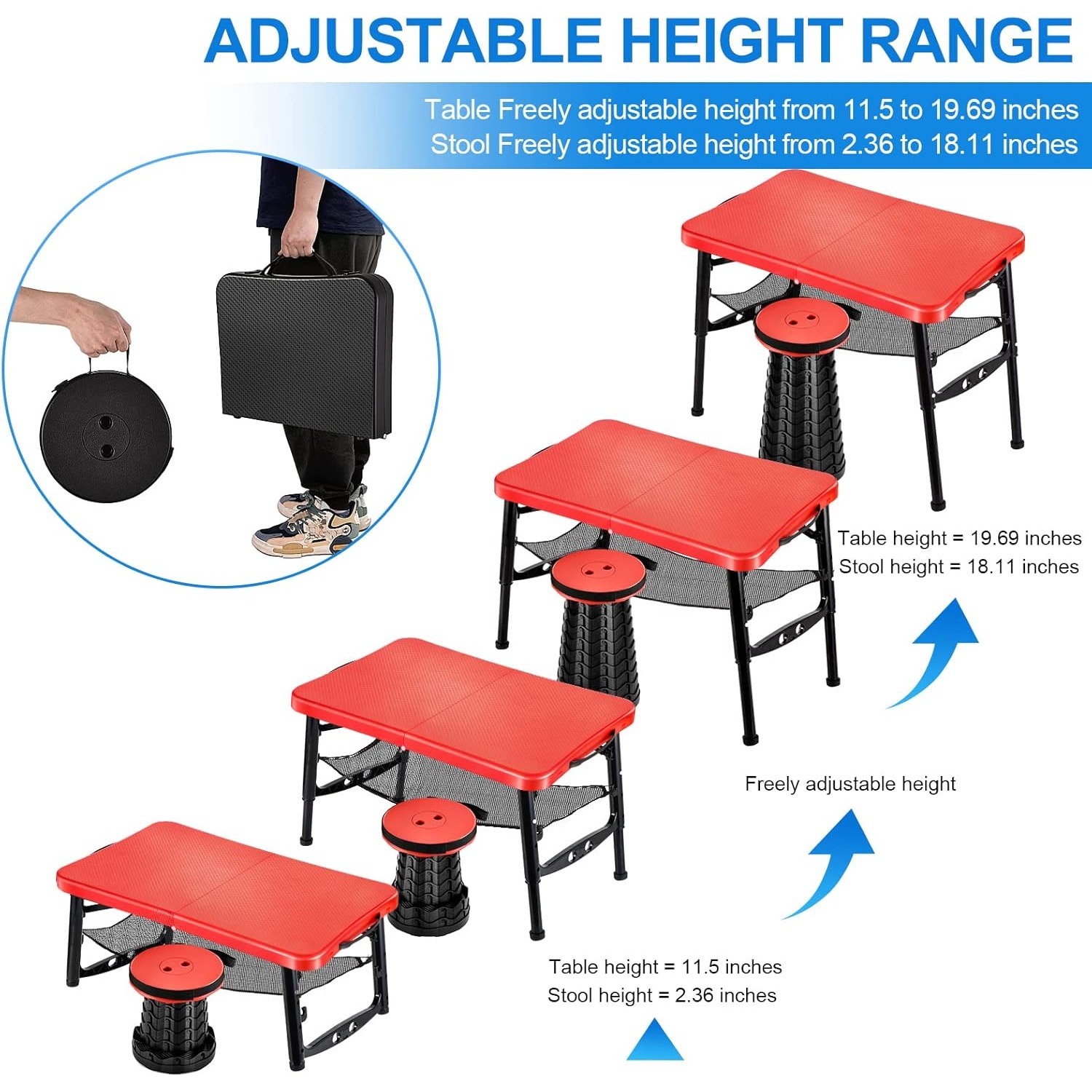 Retractable Folding Table & St - Camping Cooking Table Foldable 评论和价格